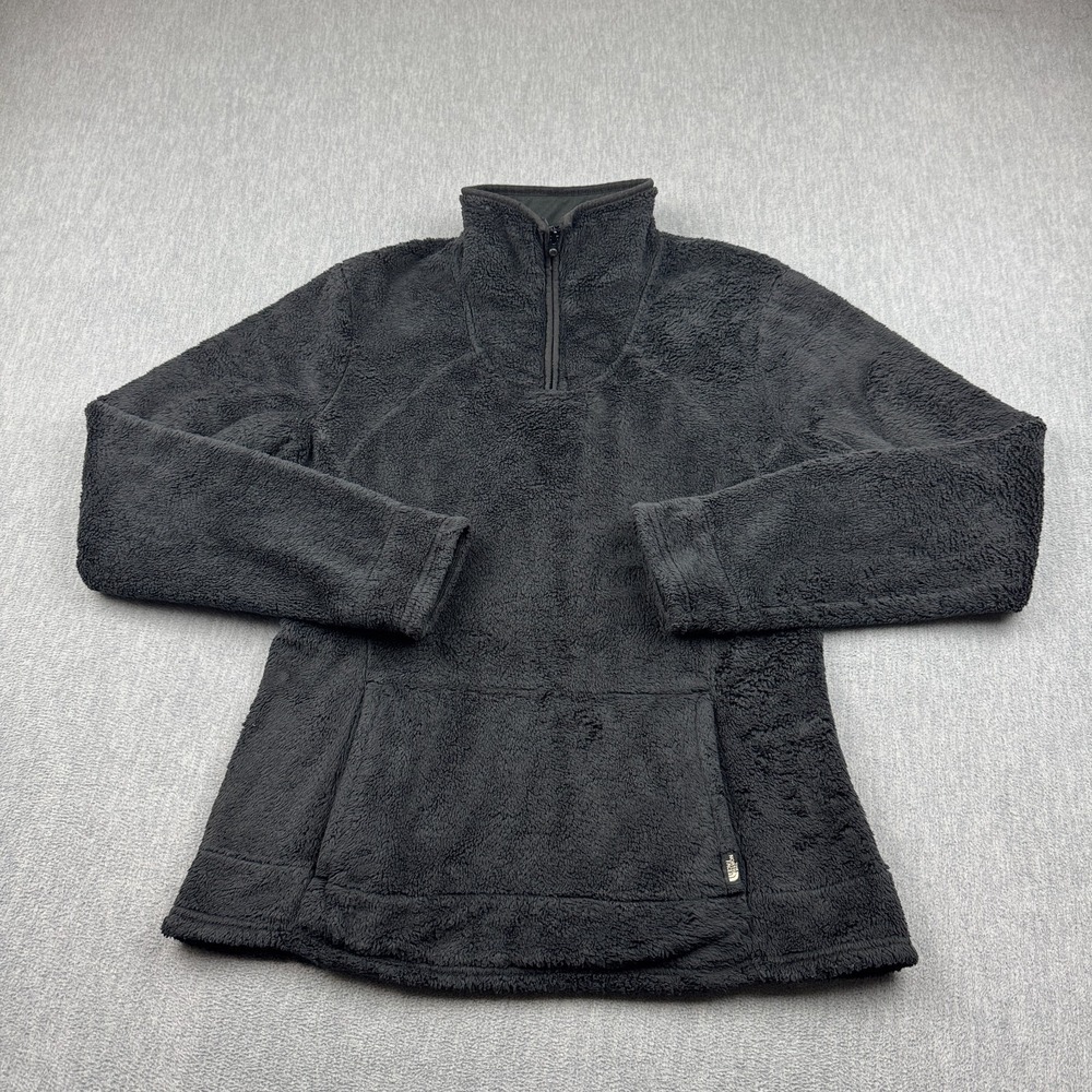The North Face Sweater Women Medium Black Fleece 1/4 Zip Soft Plush Sherpa Mock‎